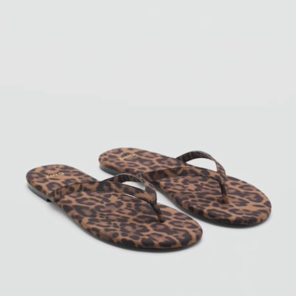 218. MANGO MNG LEOPARD-PRINT SANDALS WITH STRAP $70 EUC Sz 36 - Picture 1 of 5